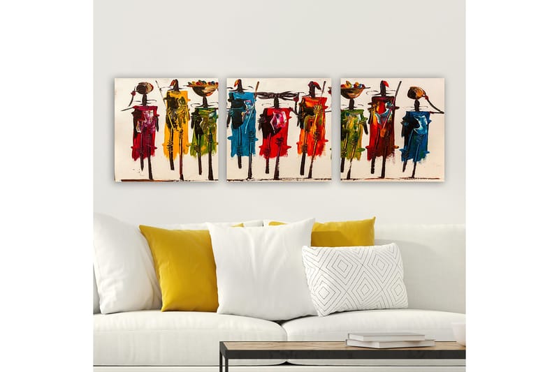 Canvastaulu VP Spain 3-pak Monivärinen - 30x30 cm - Sisustustuotteet - Taulu & taide - Canvas-taulu