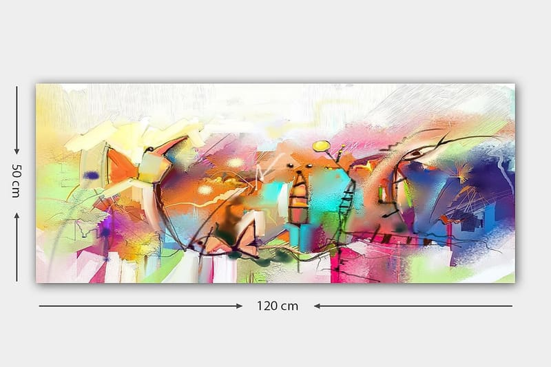 Canvastaulu YTY Abstract & Fractals Monivärinen - 120x50 cm - Sisustustuotteet - Taulu & taide - Canvas-taulu