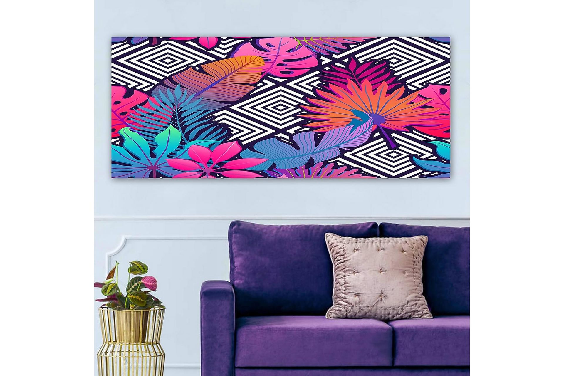 Canvastaulu YTY Abstract & Fractals Monivärinen - 120x50 cm - Sisustustuotteet - Taulu & taide - Canvas-taulu