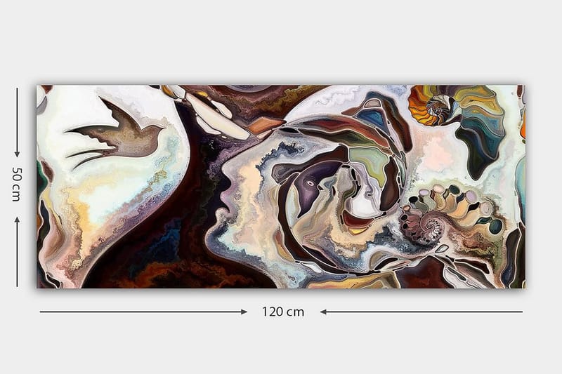 Canvastaulu YTY Abstract & Fractals Monivärinen - 120x50 cm - Sisustustuotteet - Taulu & taide - Canvas-taulu