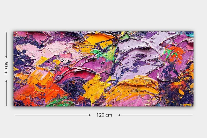 Canvastaulu YTY Abstract & Fractals Monivärinen - 120x50 cm - Sisustustuotteet - Taulu & taide - Canvas-taulu