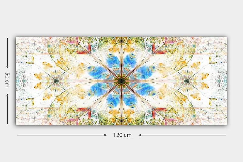 Canvastaulu YTY Abstract & Fractals Monivärinen - 120x50 cm - Sisustustuotteet - Taulu & taide - Canvas-taulu