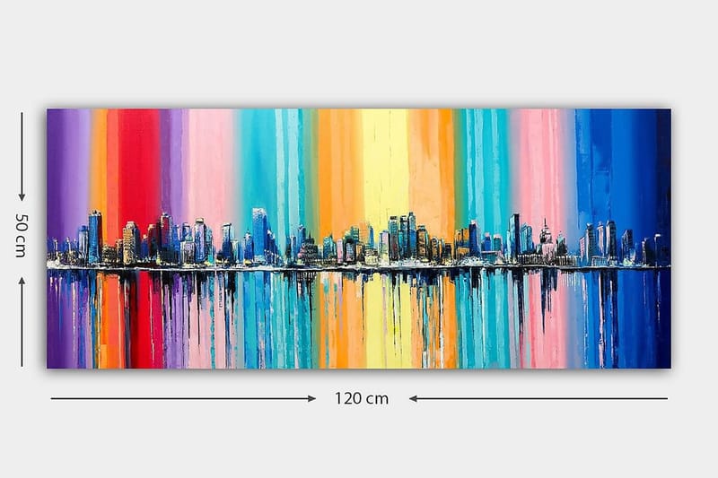 Canvastaulu YTY Abstract & Fractals Monivärinen - 120x50 cm - Sisustustuotteet - Taulu & taide - Canvas-taulu