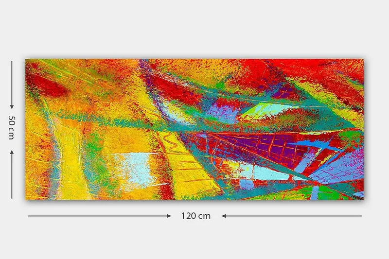 Canvastaulu YTY Abstract & Fractals Monivärinen - 120x50 cm - Sisustustuotteet - Taulu & taide - Canvas-taulu