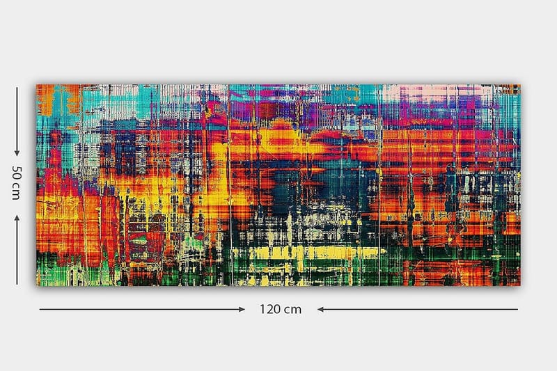 Canvastaulu YTY Abstract & Fractals Monivärinen - 120x50 cm - Sisustustuotteet - Taulu & taide - Canvas-taulu