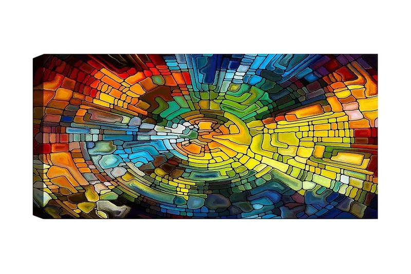 Canvastaulu YTY Abstract & Fractals Monivärinen, 120x50 cm