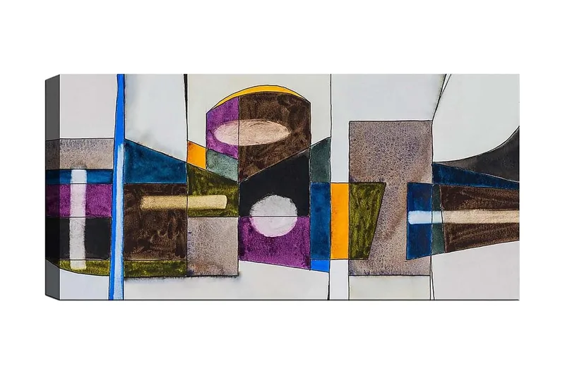 Canvastaulu YTY Abstract & Fractals Monivärinen, 120x50 cm