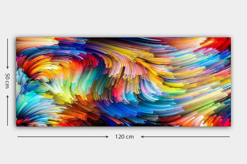 Canvastaulu YTY Abstract & Fractals Monivärinen - 120x50 cm - Sisustustuotteet - Taulu & taide - Canvas-taulu