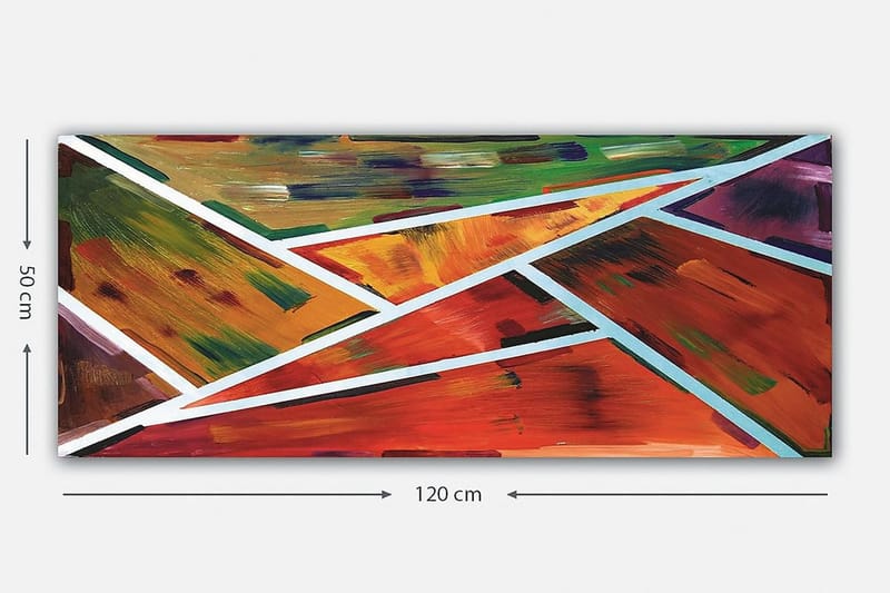 Canvastaulu YTY Abstract & Fractals Monivärinen - 120x50 cm - Sisustustuotteet - Taulu & taide - Canvas-taulu