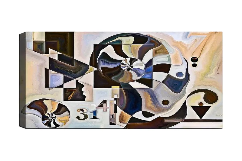 Canvastaulu YTY Abstract & Fractals Monivärinen, 120x50 cm