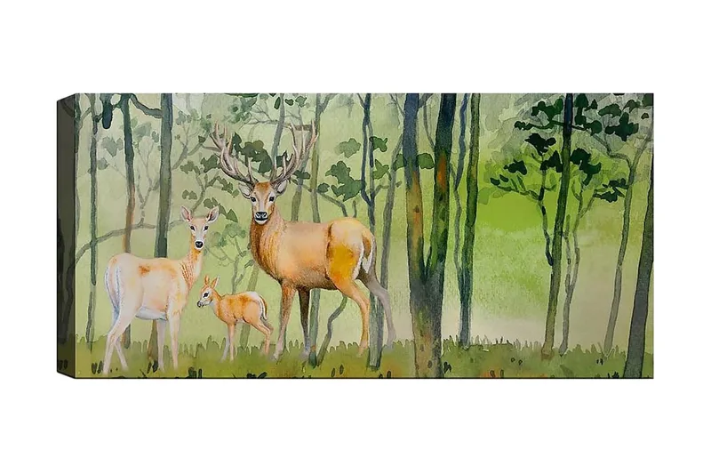 Canvastaulu YTY Animals Monivärinen, 120x50 cm