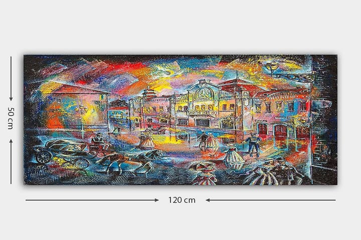 Canvastaulu YTY Buildings & Cityscapes Monivärinen - 120x50 cm - Seinäkoristeet - Canvas-taulu