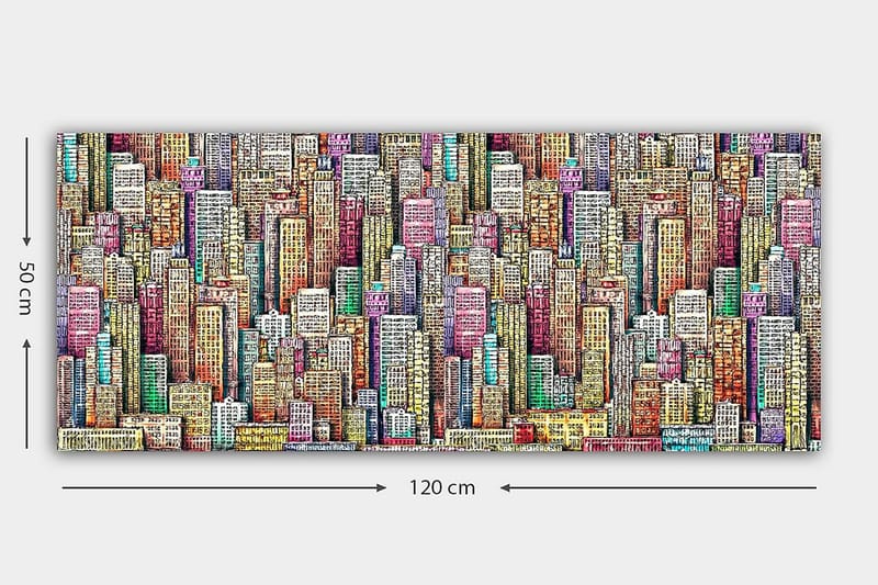 Canvastaulu YTY Buildings & Cityscapes Monivärinen - 120x50 cm - Sisustustuotteet - Taulu & taide - Canvas-taulu
