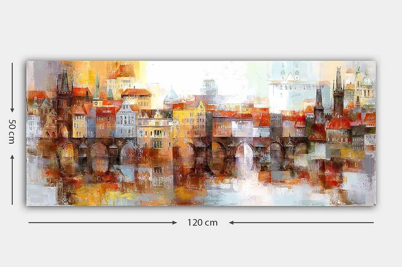 Canvastaulu YTY Buildings & Cityscapes Monivärinen - 120x50 cm - Sisustustuotteet - Taulu & taide - Canvas-taulu