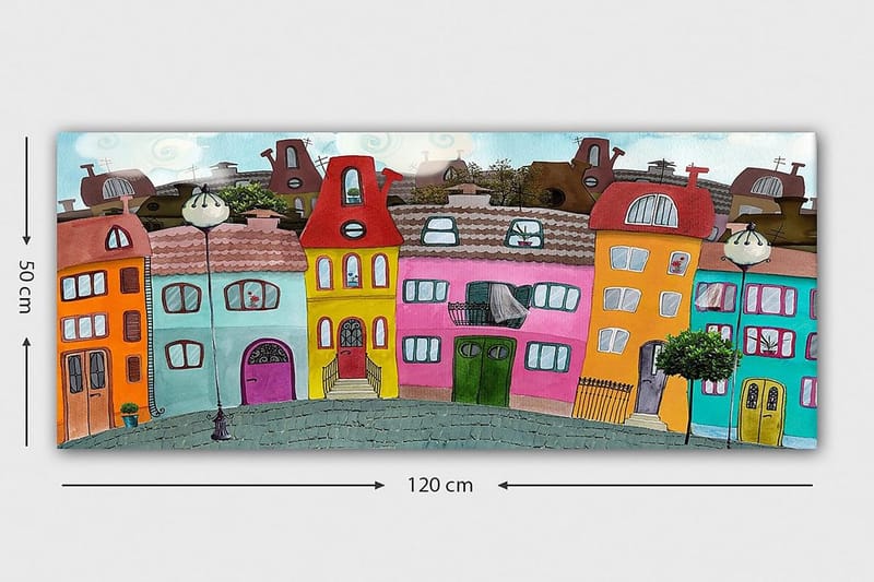 Canvastaulu YTY Buildings & Cityscapes Monivärinen - 120x50 cm - Sisustustuotteet - Taulu & taide - Canvas-taulu