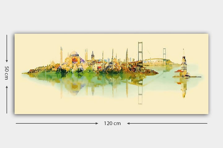 Canvastaulu YTY Cities & Countries Monivärinen - 120x50 cm - Seinäkoristeet - Canvas-taulu