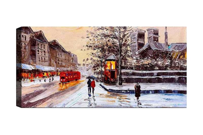 Canvastaulu YTY Cities & Countries Monivärinen, 120x50 cm