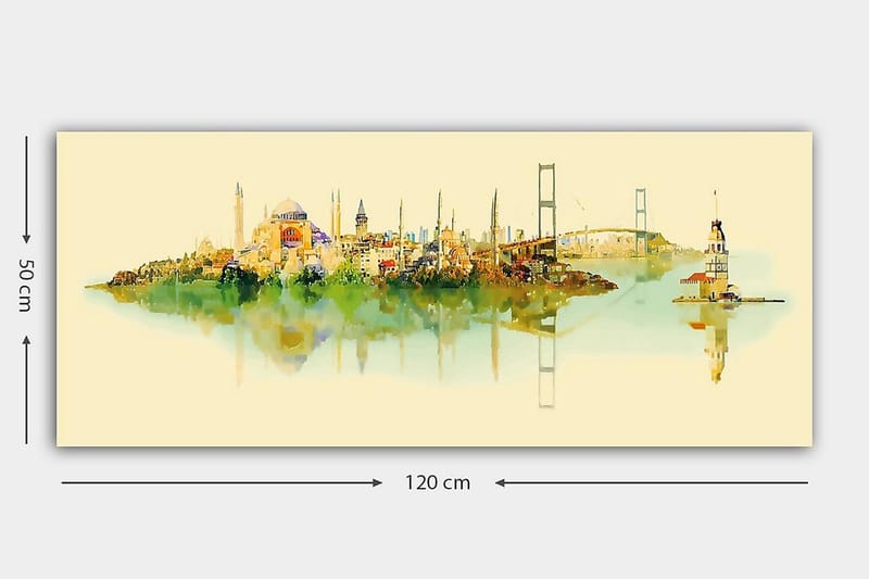 Canvastaulu YTY Cities & Countries Monivärinen - 120x50 cm - Sisustustuotteet - Taulu & taide - Canvas-taulu