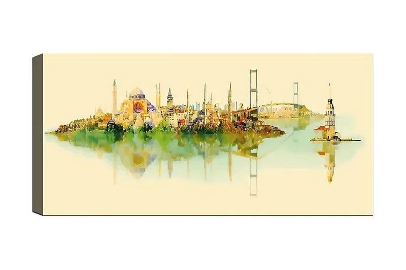 Canvastaulu YTY Cities & Countries Monivärinen, 120x50 cm