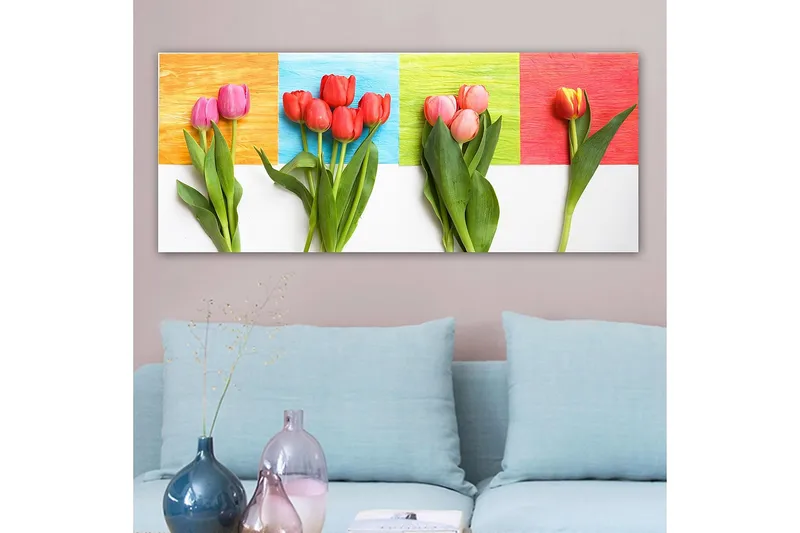 Canvastaulu YTY Floral & Botanical Monivärinen - 120x50 cm - Sisustustuotteet - Taulu & taide - Canvas-taulu