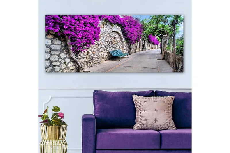 Canvastaulu YTY Floral & Botanical Monivärinen - 120x50 cm - Sisustustuotteet - Taulu & taide - Canvas-taulu