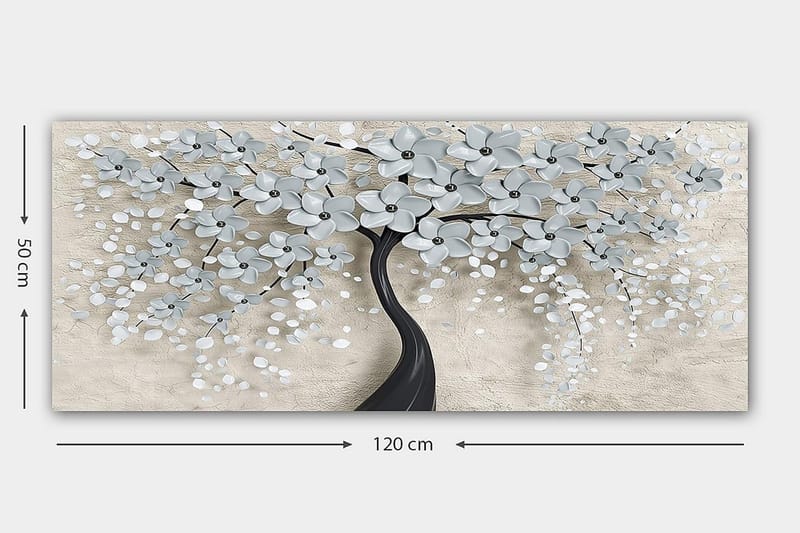 Canvastaulu YTY Floral & Botanical Monivärinen - 120x50 cm - Sisustustuotteet - Taulu & taide - Canvas-taulu