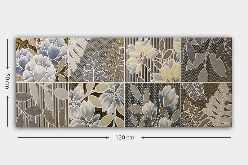 Canvastaulu YTY Floral & Botanical Monivärinen - 120x50 cm - Sisustustuotteet - Taulu & taide - Canvas-taulu