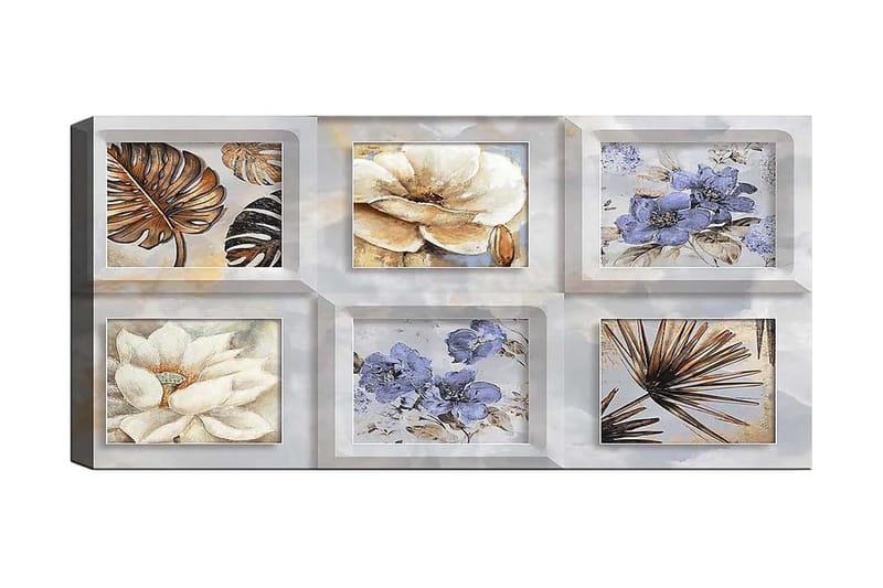 Canvastaulu YTY Floral & Botanical Monivärinen - 120x50 cm - Sisustustuotteet - Taulu & taide - Canvas-taulu