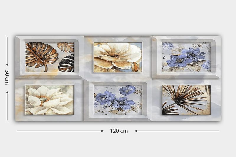 Canvastaulu YTY Floral & Botanical Monivärinen - 120x50 cm - Sisustustuotteet - Taulu & taide - Canvas-taulu