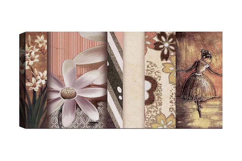 Canvastaulu YTY Floral & Botanical Monivärinen - 120x50 cm - Sisustustuotteet - Taulu & taide - Canvas-taulu