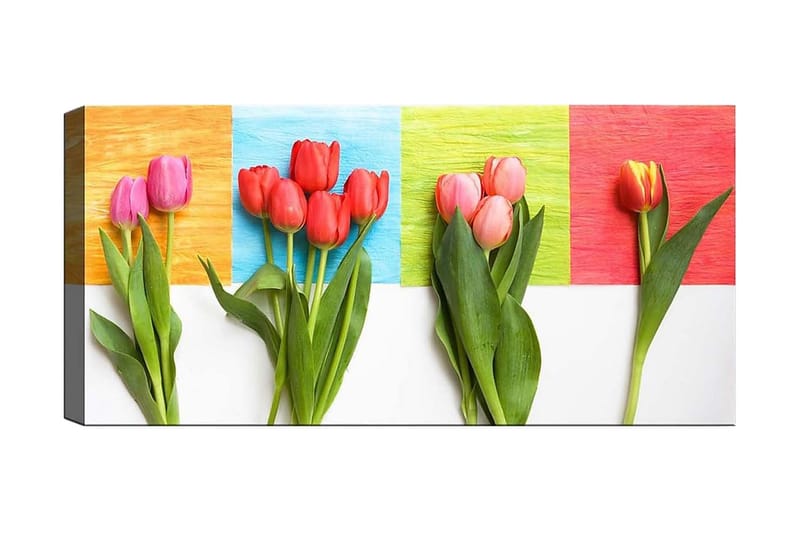 Canvastaulu YTY Floral & Botanical Monivärinen - 120x50 cm - Sisustustuotteet - Taulu & taide - Canvas-taulu