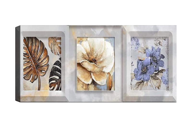 Canvastaulu YTY Floral & Botanical Monivärinen - 120x50 cm - Canvas-taulu - Seinäkoristeet