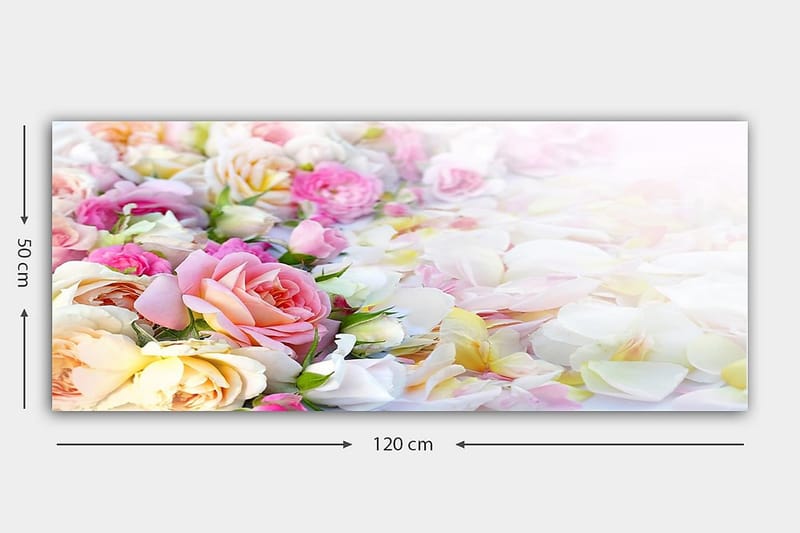 Canvastaulu YTY Floral & Botanical Monivärinen - 120x50 cm - Sisustustuotteet - Taulu & taide - Canvas-taulu