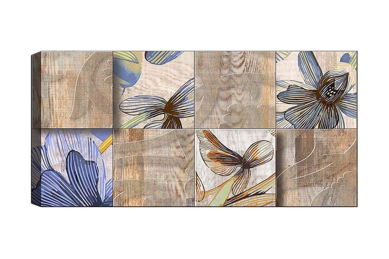 Canvastaulu YTY Floral & Botanical Monivärinen - 120x50 cm - Sisustustuotteet - Taulu & taide - Canvas-taulu
