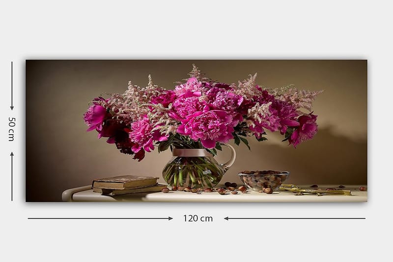 Canvastaulu YTY Floral & Botanical Monivärinen - 120x50 cm - Sisustustuotteet - Taulu & taide - Canvas-taulu