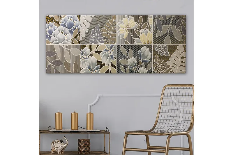 Canvastaulu YTY Floral & Botanical Monivärinen - 120x50 cm - Sisustustuotteet - Taulu & taide - Canvas-taulu