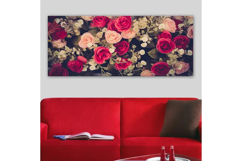Canvastaulu YTY Floral & Botanical Monivärinen - 120x50 cm - Sisustustuotteet - Taulu & taide - Canvas-taulu