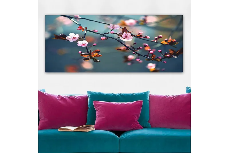 Canvastaulu YTY Floral & Botanical Monivärinen - 120x50 cm - Sisustustuotteet - Taulu & taide - Canvas-taulu