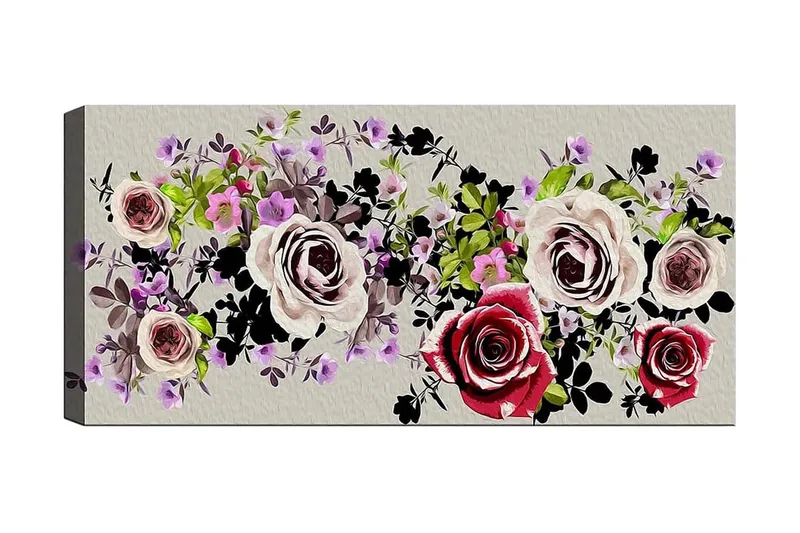 Canvastaulu YTY Floral & Botanical Monivärinen, 120x50 cm