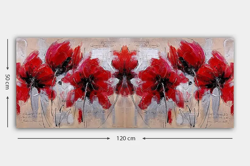 Canvastaulu YTY Floral & Botanical Monivärinen - 120x50 cm - Sisustustuotteet - Taulu & taide - Canvas-taulu