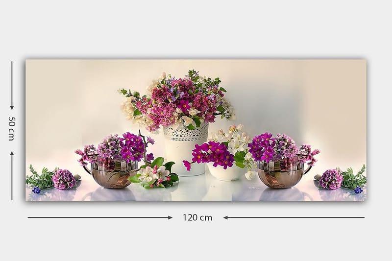Canvastaulu YTY Floral & Botanical Monivärinen - 120x50 cm - Sisustustuotteet - Taulu & taide - Canvas-taulu