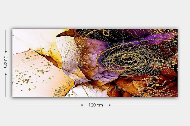 Canvastaulu YTY Floral & Botanical Monivärinen - 120x50 cm - Sisustustuotteet - Taulu & taide - Canvas-taulu