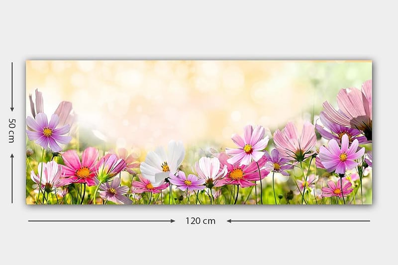 Canvastaulu YTY Floral & Botanical Monivärinen - 120x50 cm - Sisustustuotteet - Taulu & taide - Canvas-taulu