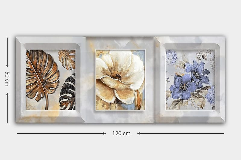 Canvastaulu YTY Floral & Botanical Monivärinen - 120x50 cm - Sisustustuotteet - Taulu & taide - Canvas-taulu