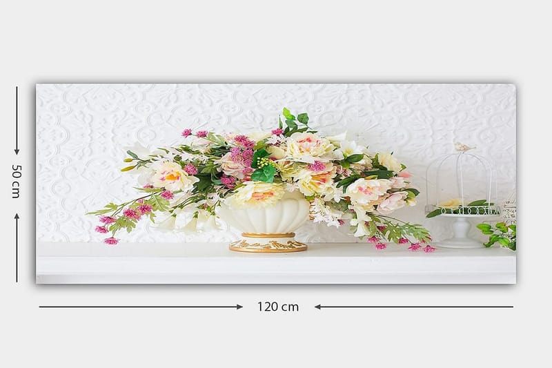 Canvastaulu YTY Floral & Botanical Monivärinen - 120x50 cm - Sisustustuotteet - Taulu & taide - Canvas-taulu