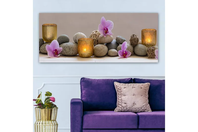 Canvastaulu YTY Floral & Botanical Monivärinen - 120x50 cm - Sisustustuotteet - Taulu & taide - Canvas-taulu