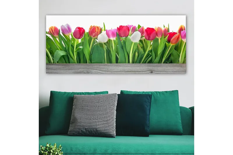 Canvastaulu YTY Floral & Botanical Monivärinen - 120x50 cm - Sisustustuotteet - Taulu & taide - Canvas-taulu