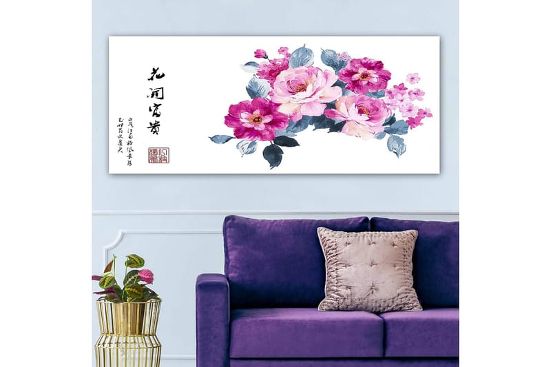 Canvastaulu YTY Floral & Botanical Monivärinen - 120x50 cm - Sisustustuotteet - Taulu & taide - Canvas-taulu