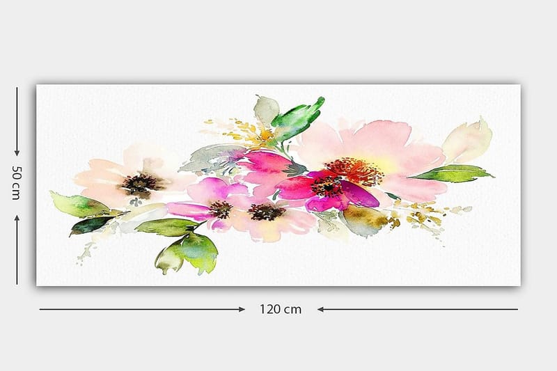 Canvastaulu YTY Floral & Botanical Monivärinen - 120x50 cm - Sisustustuotteet - Taulu & taide - Canvas-taulu