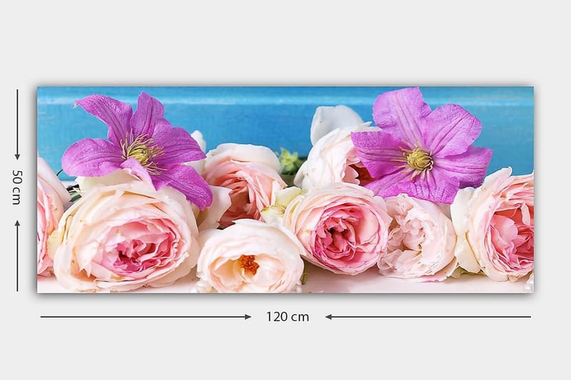 Canvastaulu YTY Floral & Botanical Monivärinen - 120x50 cm - Sisustustuotteet - Taulu & taide - Canvas-taulu